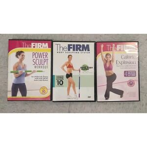 3 THE FIRM Body Sculpting DVDs System Muscle Total Body Shaping Cardio Complete